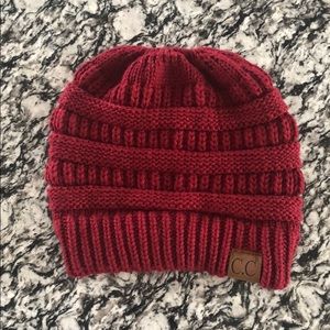 Dark red C.C. Beanie